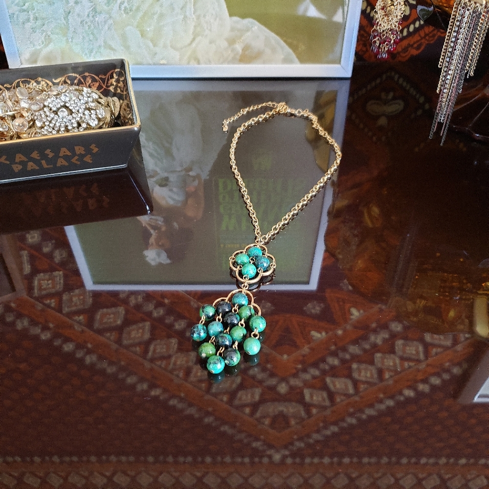 Funky festival boho beaded statement necklace